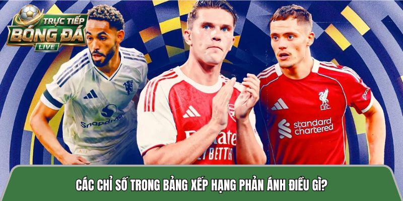 Các chỉ số trong bảng xếp hạng phản ánh điều gì?